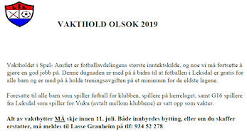 Fotball. Vakthold amfiet
